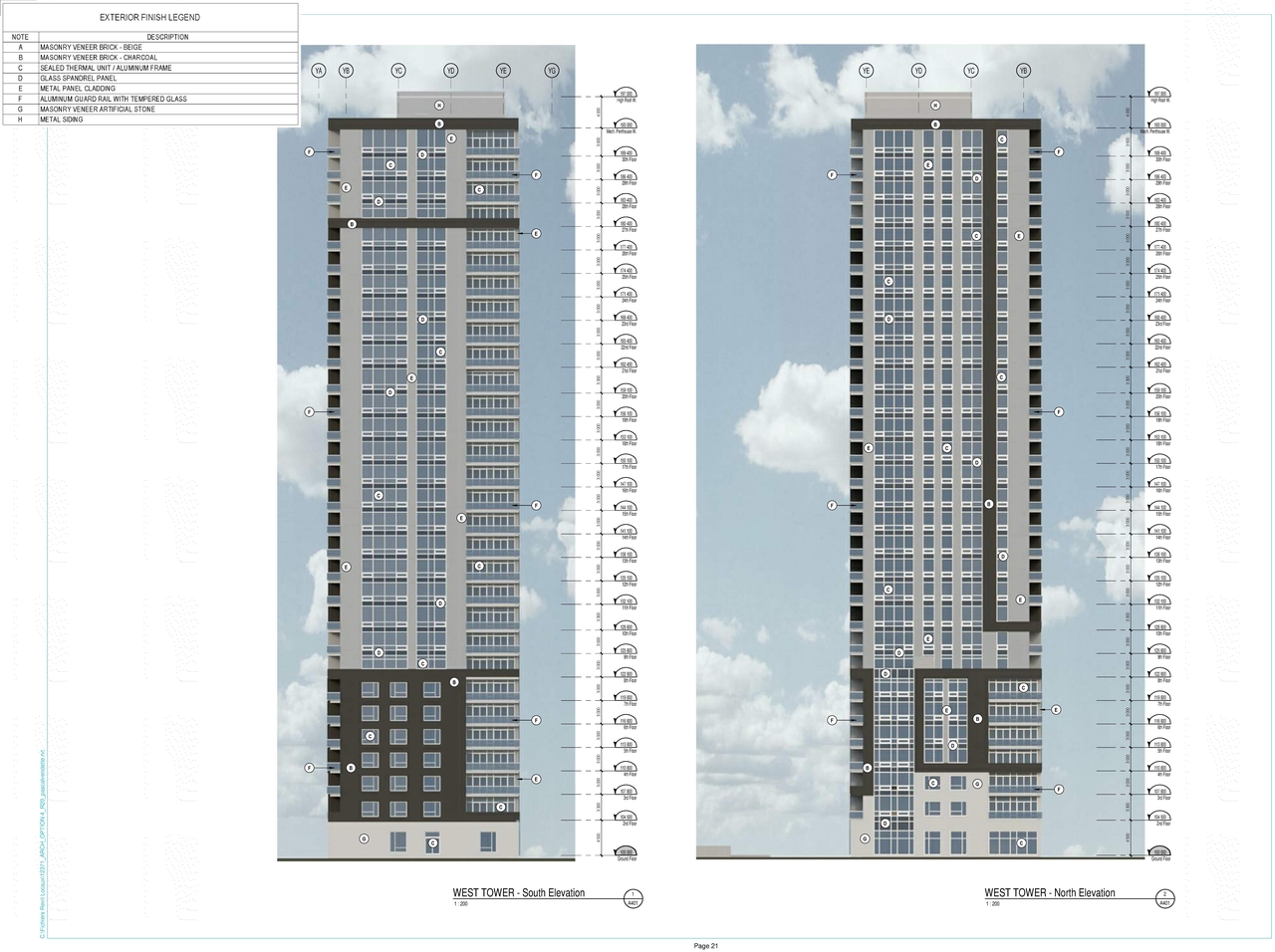 Rendering of building from page 22 of the file '2021-05-27 - Applicant Urban Design Review Panel Presentation - D02-02-21-0009'