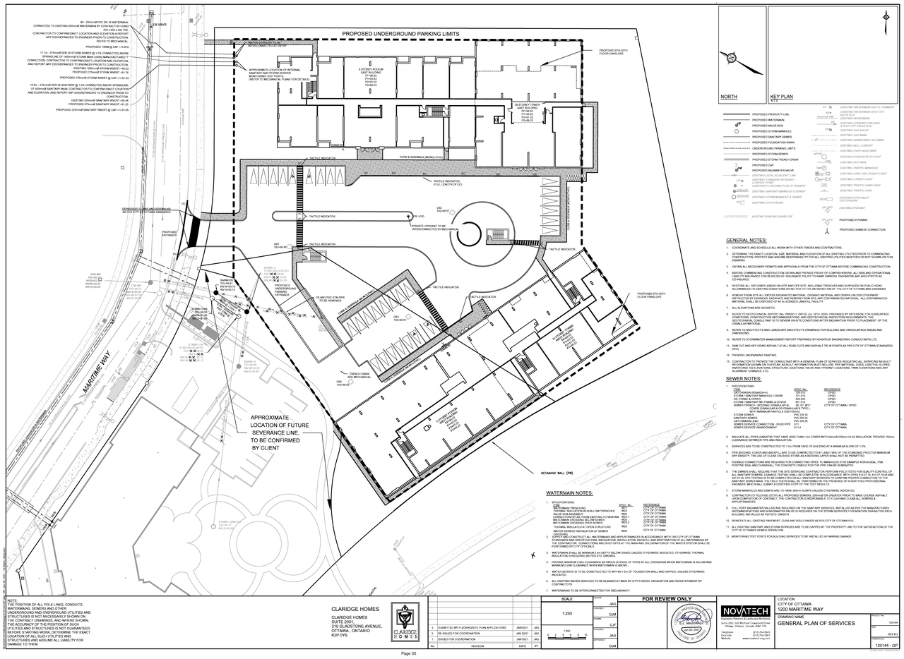 Construction site plan for project from page 36 of the file '2021-05-27 - Applicant Urban Design Review Panel Presentation - D02-02-21-0009'
