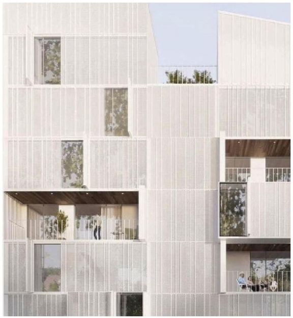 Rendering of building from page 25 of the file '2022-08-05 - Design Brief - D02-02-21-0057'