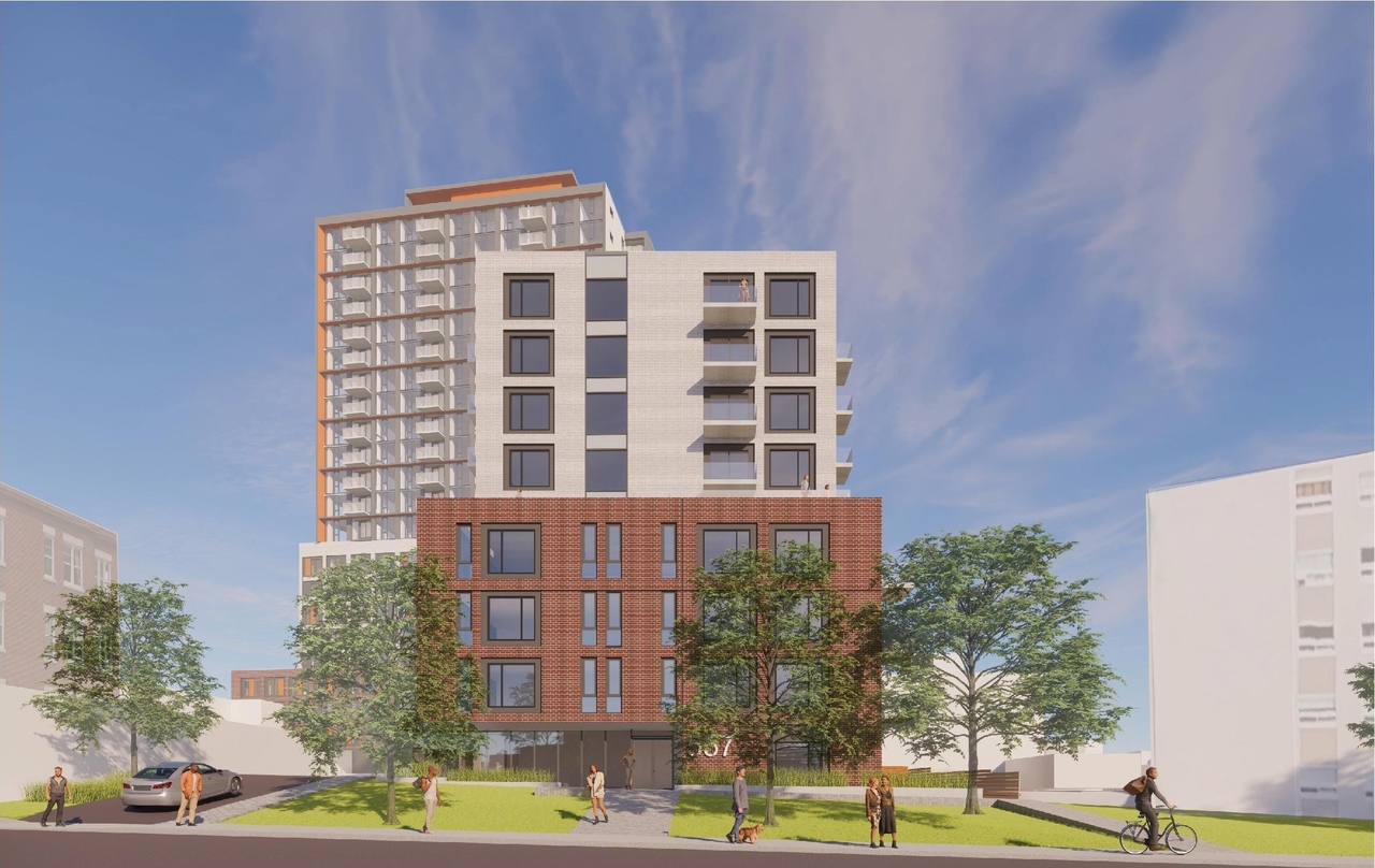 Rendering of building from page 12 of the file '2022-12-29 - Perspectives - D02-02-21-0068'