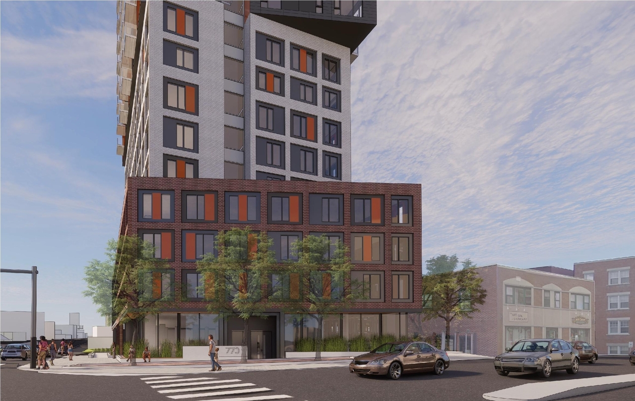 Rendering of building from page 8 of the file '2022-12-29 - Perspectives - D02-02-21-0068'