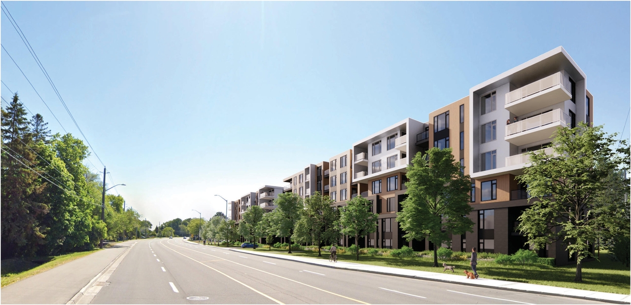 Rendering of building from page 3 of the file '2022-12-21 - Design Brief - D02-02-21-0082'