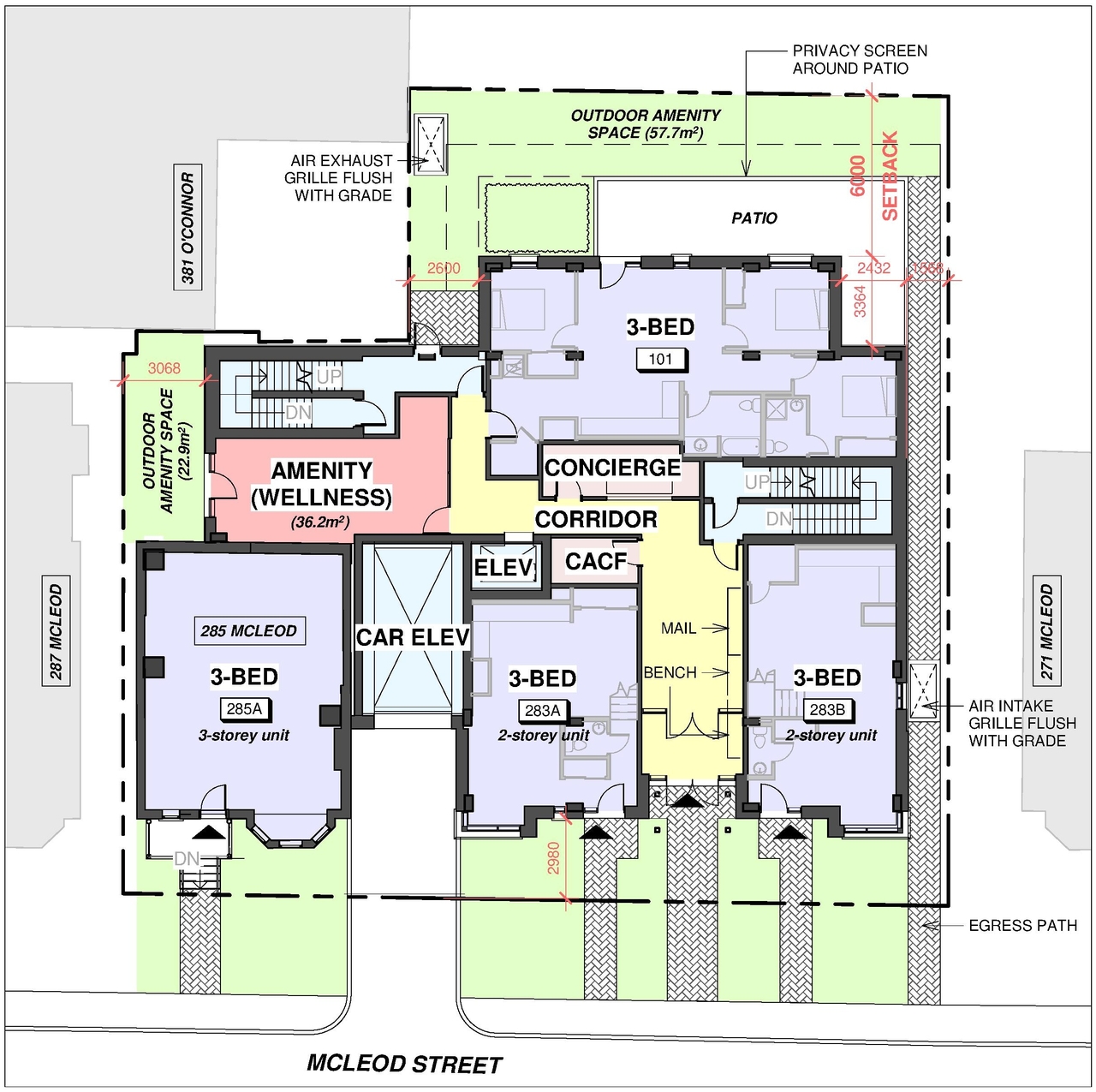 Floor plan for project from page 20 of the file '2021-08-19 - Architectural Package and Design Brief - D02-02-21-0084'