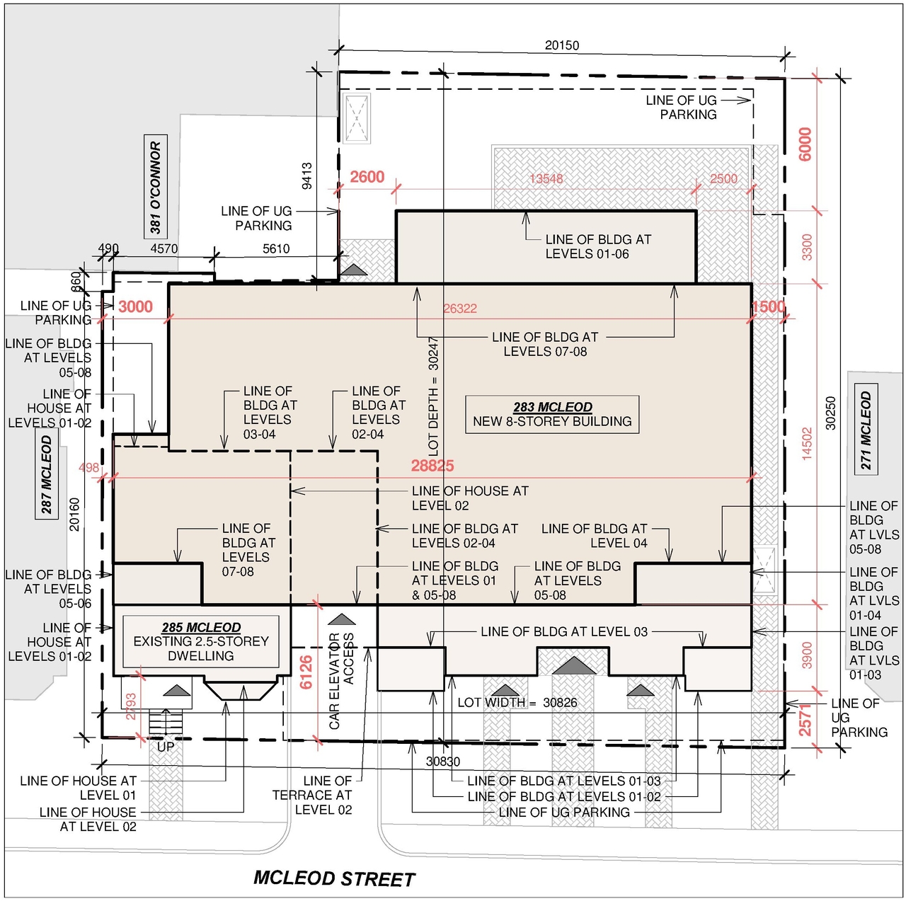 Floor plan for project from page 26 of the file '2021-08-19 - Architectural Package and Design Brief - D02-02-21-0084'
