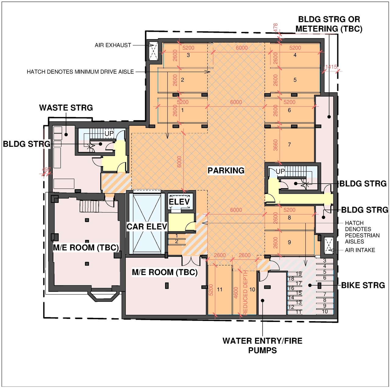 Floor plan for project from page 27 of the file '2021-08-19 - Architectural Package and Design Brief - D02-02-21-0084'