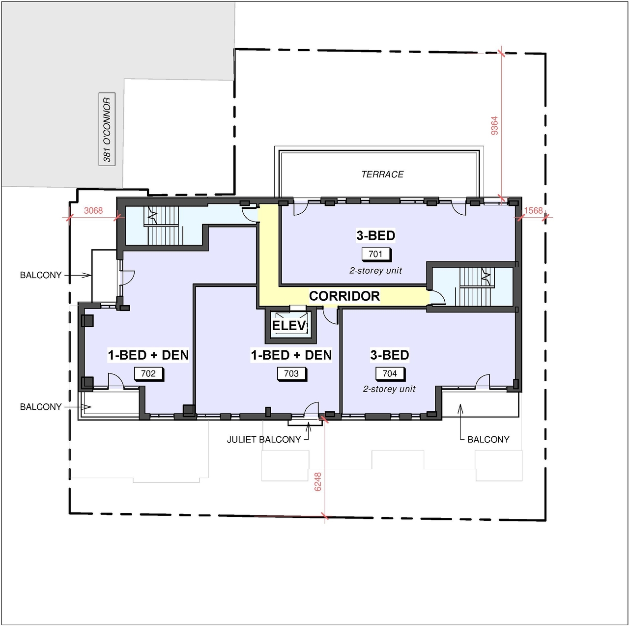 Floor plan for project from page 30 of the file '2021-08-19 - Architectural Package and Design Brief - D02-02-21-0084'