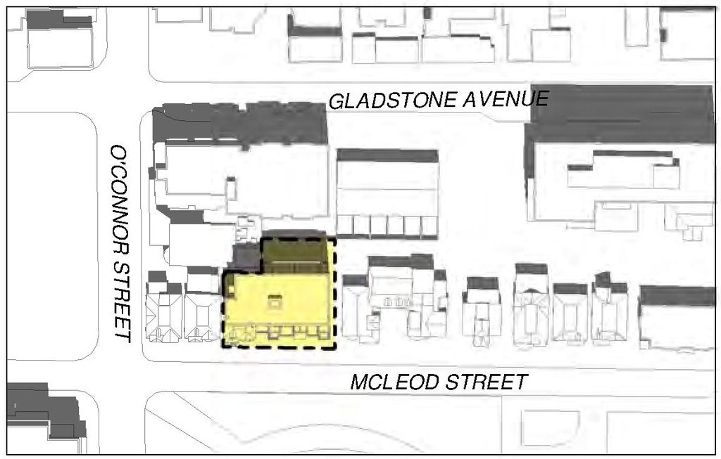 Construction site plan for project from page 34 of the file '2021-08-19 - Architectural Package and Design Brief - D02-02-21-0084'