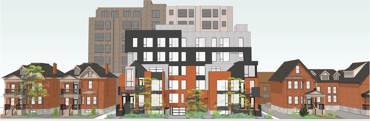 Rendering of building from page 24 of the file '2023-01-13 - Floor Plans - D02-02-21-0084'