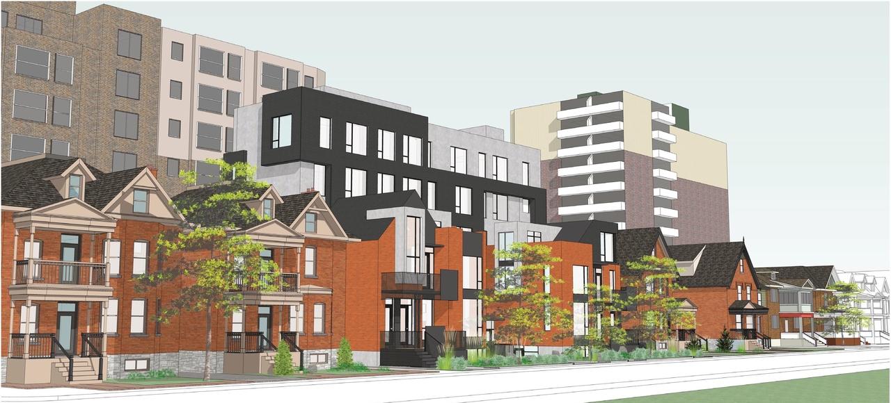 Rendering of building from page 26 of the file '2023-01-13 - Floor Plans - D02-02-21-0084'
