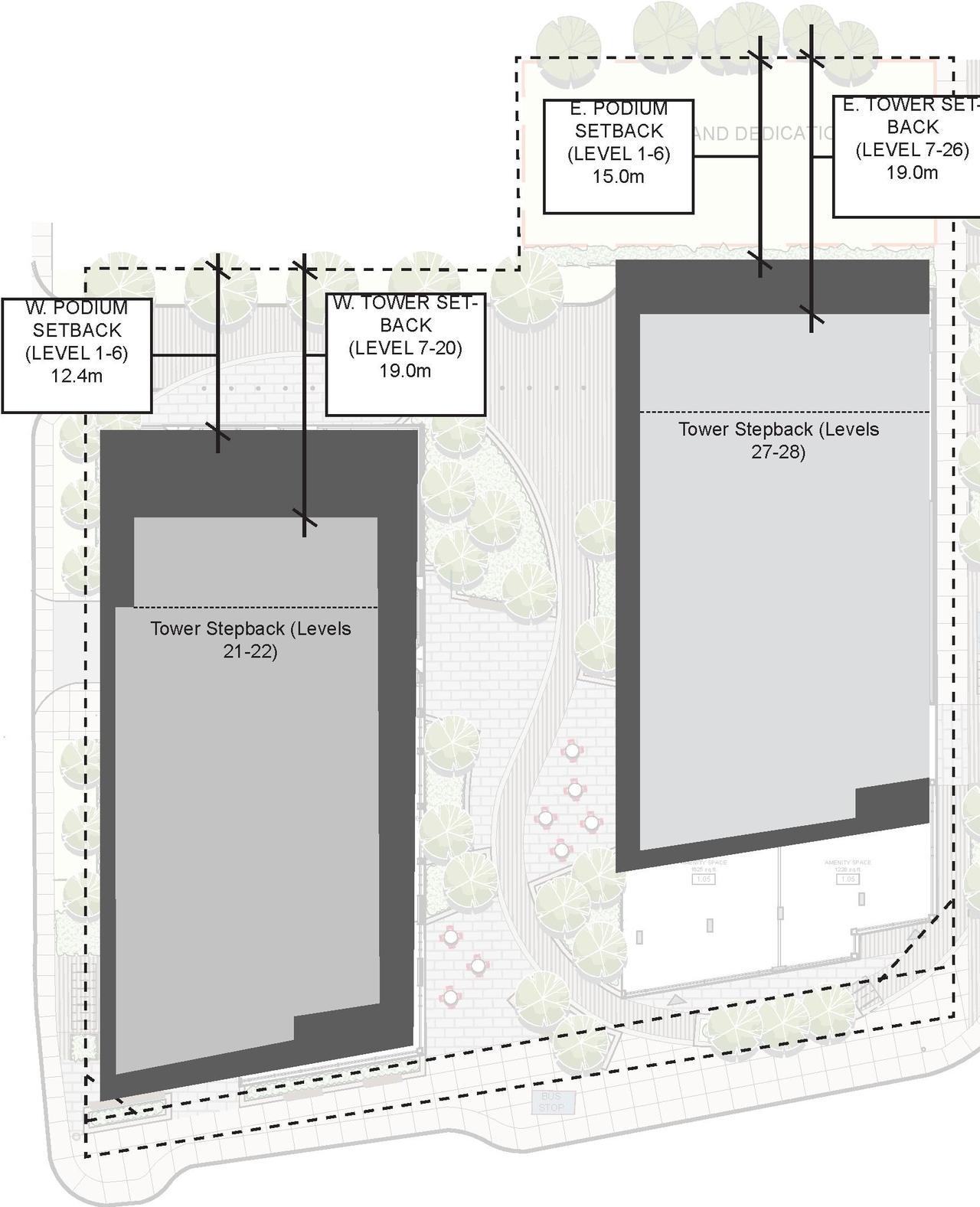 Construction site plan for project from page 13 of the file '2022-08-22 - FORMAL URBAN DESIGN REVIEW PANEL - Urban Design 220818 Package - D02-02-21-0093'