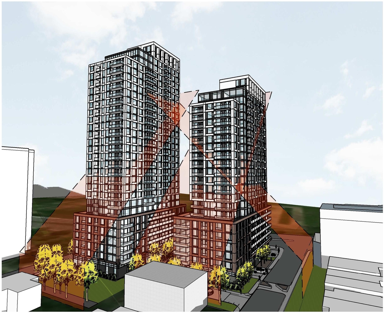 Rendering of building from page 14 of the file '2022-08-22 - FORMAL URBAN DESIGN REVIEW PANEL - Urban Design 220818 Package - D02-02-21-0093'