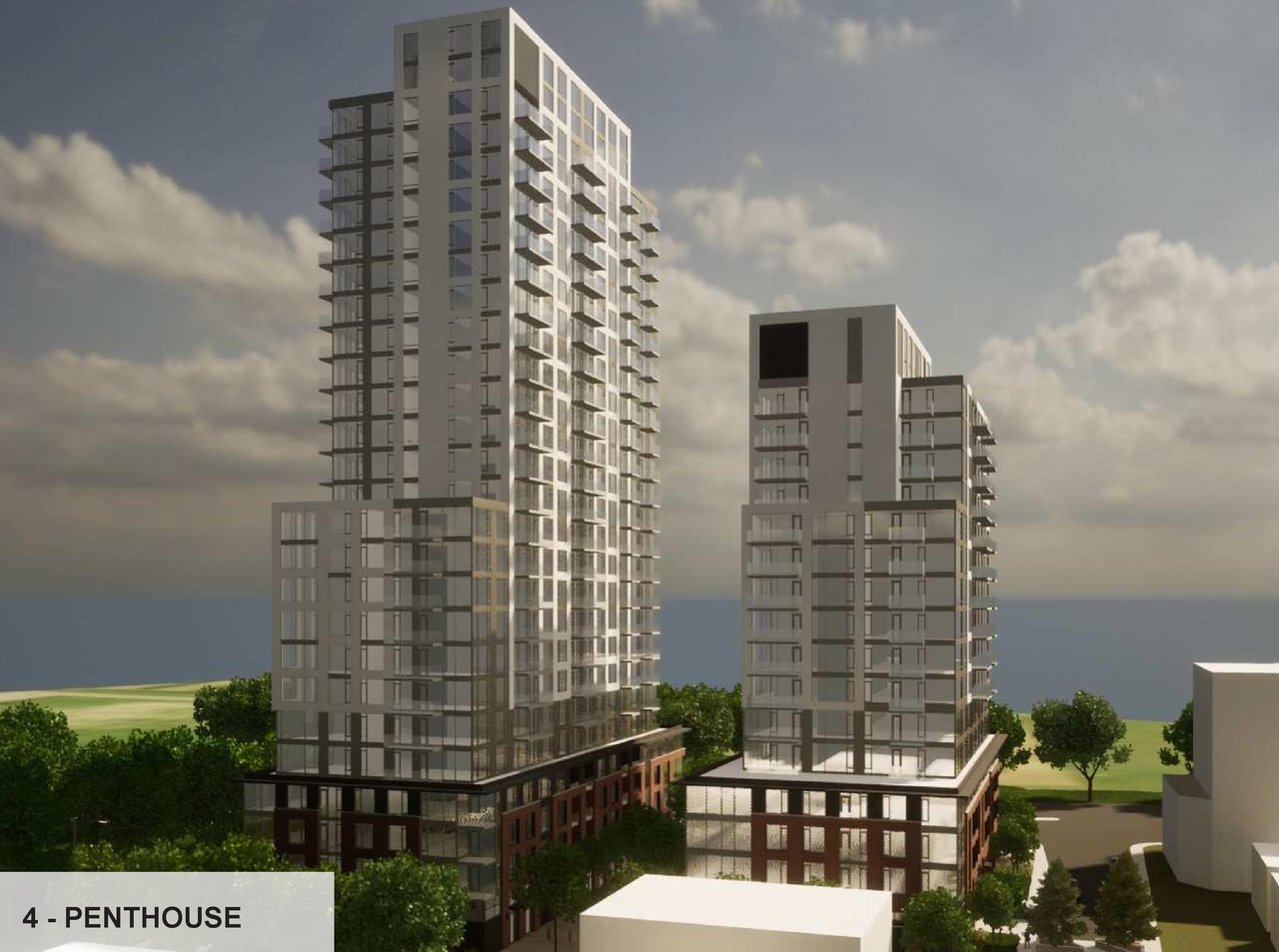 Rendering of building from page 30 of the file '2022-08-22 - FORMAL URBAN DESIGN REVIEW PANEL - Urban Design 220818 Package - D02-02-21-0093'