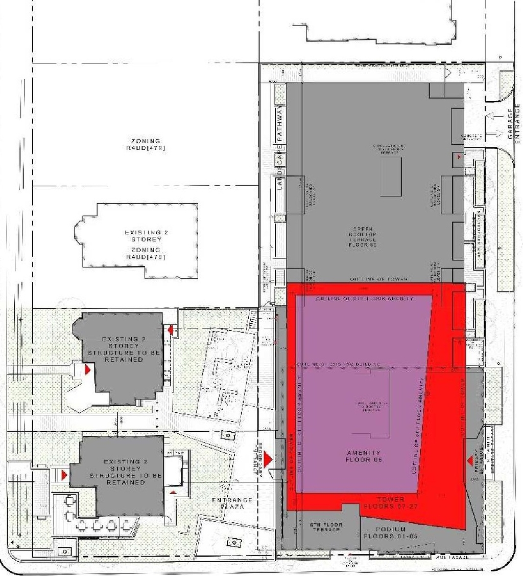 Construction site plan for project from page 3 of the file '2023-08-01 - Design Brief Revision No 2 - D02-02-21-0095'