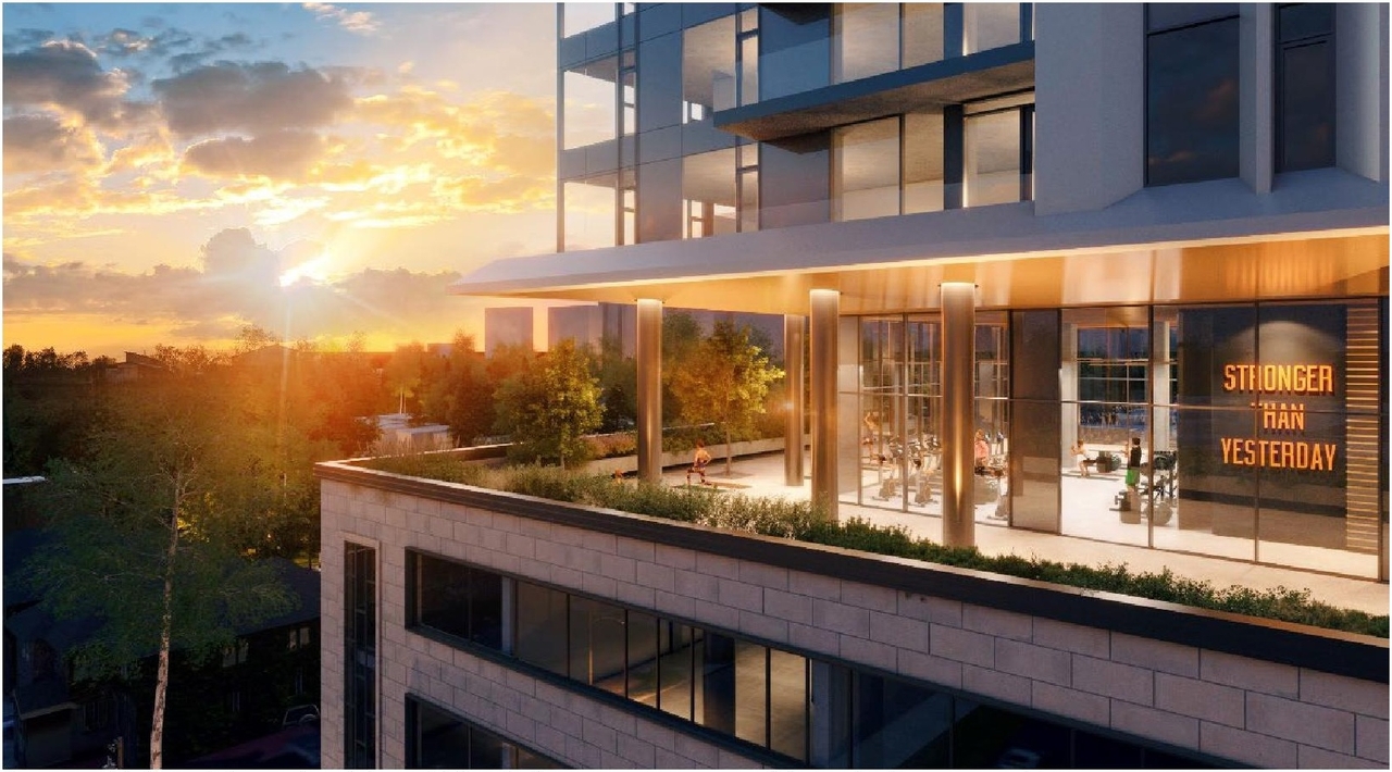 Rendering of building from page 5 of the file '2023-08-01 - Design Brief Revision No 2 - D02-02-21-0095'