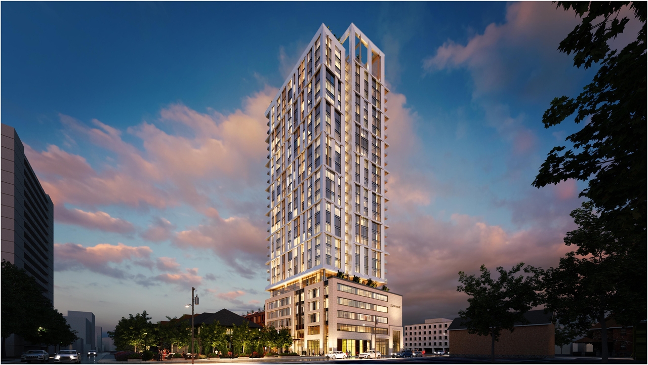 Rendering of building from page 1 of the file '2023-08-01 - Rendered Views - D02-02-21-0095'