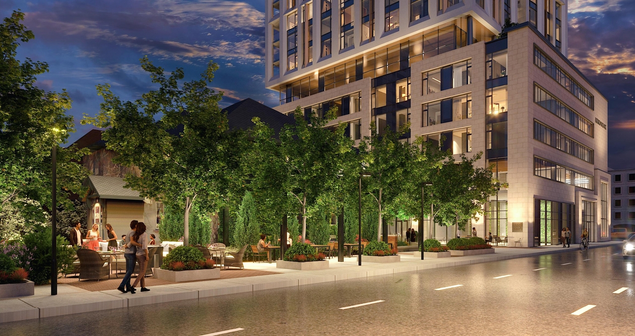 Rendering of building from page 11 of the file '2023-08-01 - Rendered Views - D02-02-21-0095'