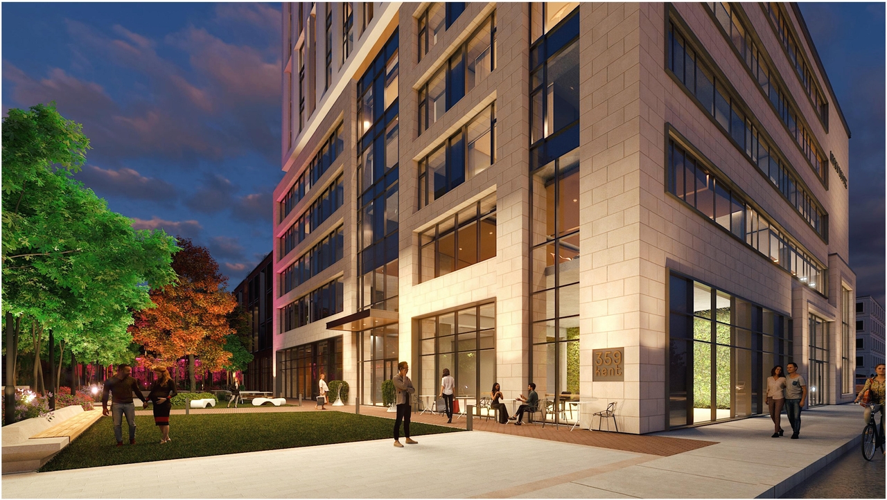 Rendering of building from page 14 of the file '2023-08-01 - Rendered Views - D02-02-21-0095'
