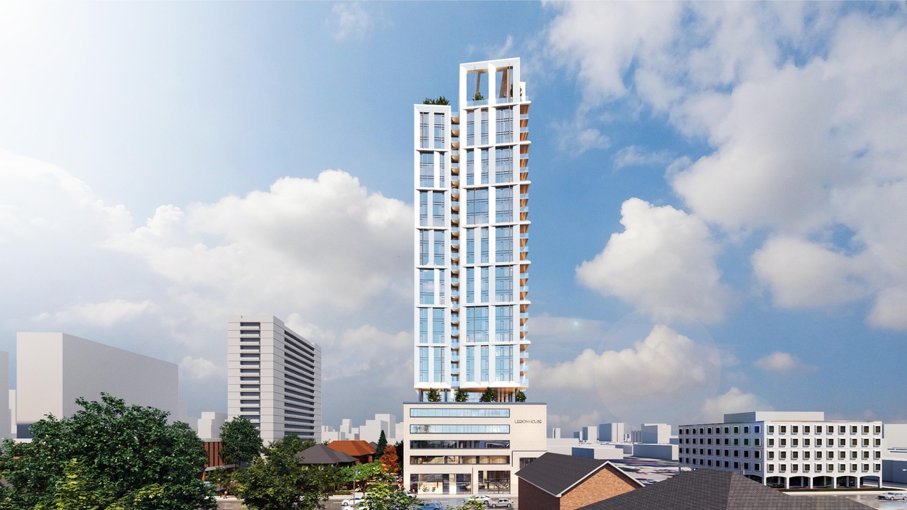 Rendering of building from page 3 of the file '2023-08-01 - Rendered Views - D02-02-21-0095'