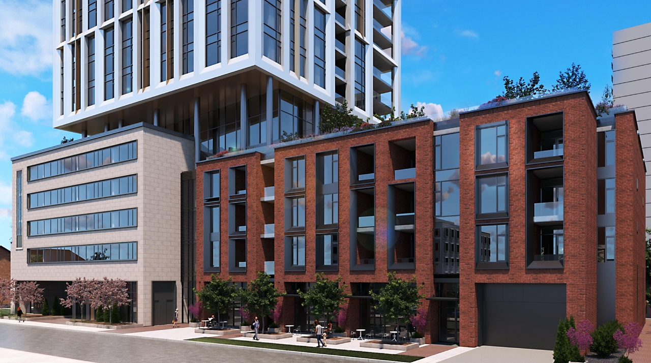 Rendering of building from page 9 of the file '2023-08-01 - Rendered Views - D02-02-21-0095'