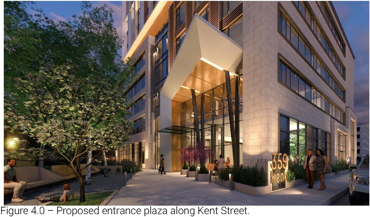 Rendering of building from page 4 of the file '2023-03-20 - Design Brief - D02-02-21-0095'