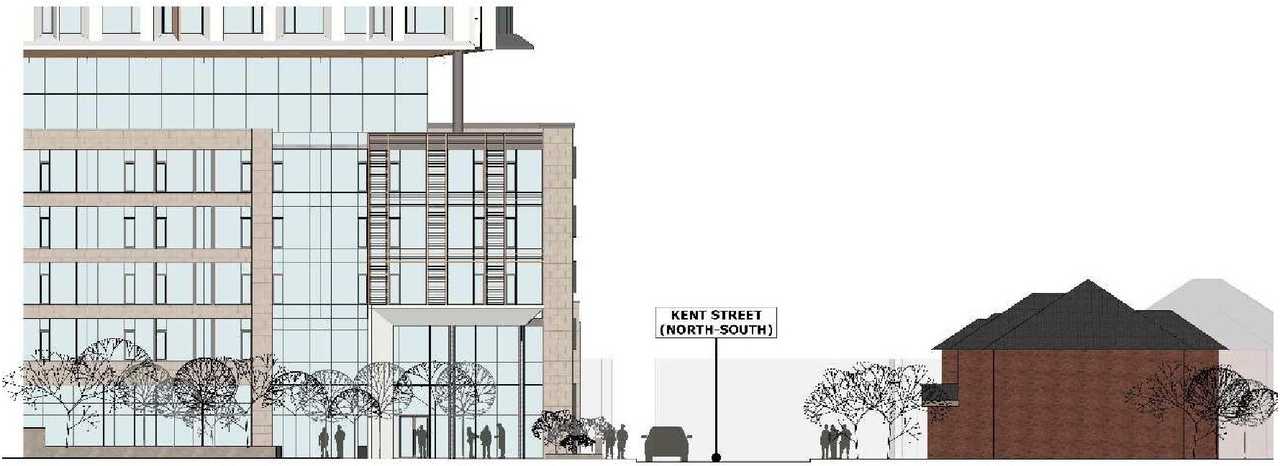 Rendering of building from page 10 of the file '2023-03-20 - Design Brief - D02-02-21-0095'