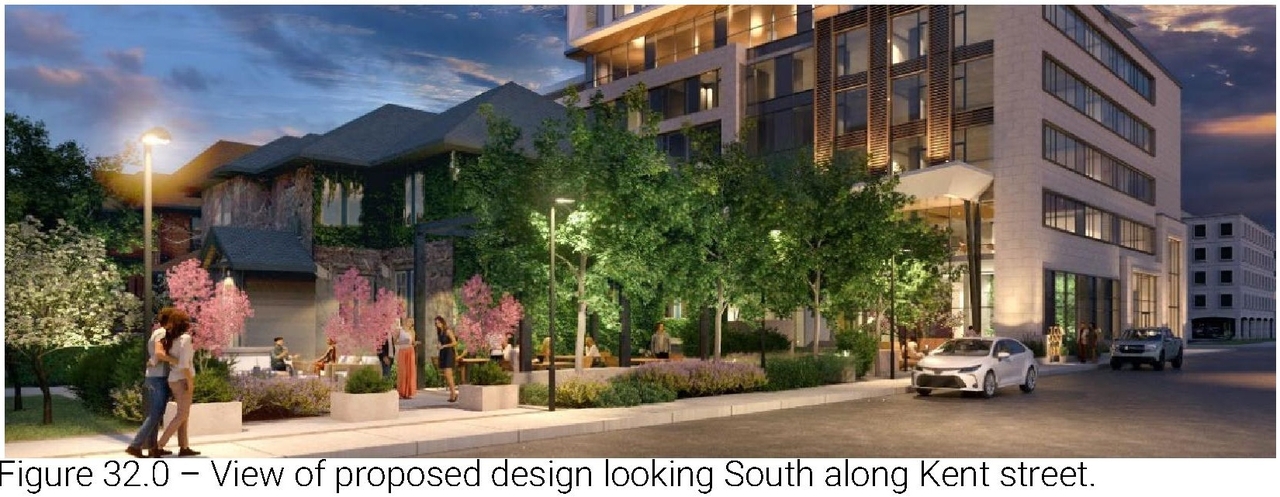 Rendering of building from page 14 of the file '2023-03-20 - Design Brief - D02-02-21-0095'