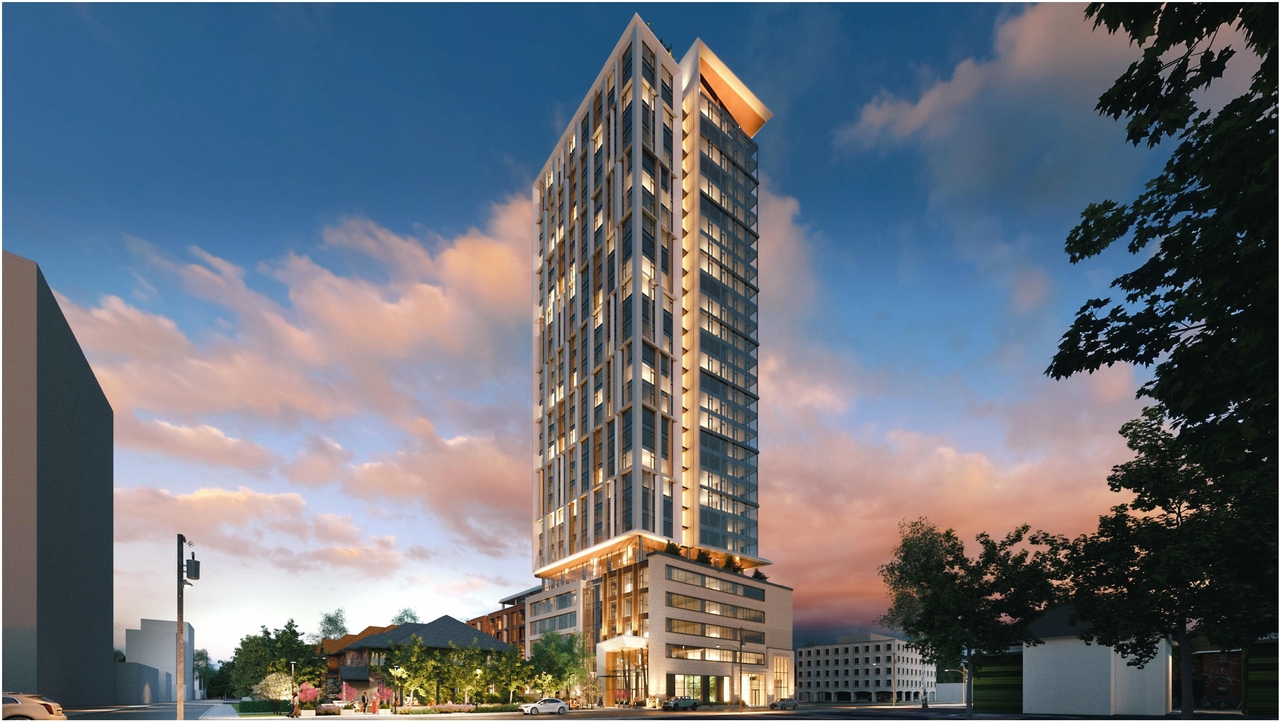 Rendering of building from page 1 of the file '2023-03-20 - Rendered Views - D02-02-21-0095'