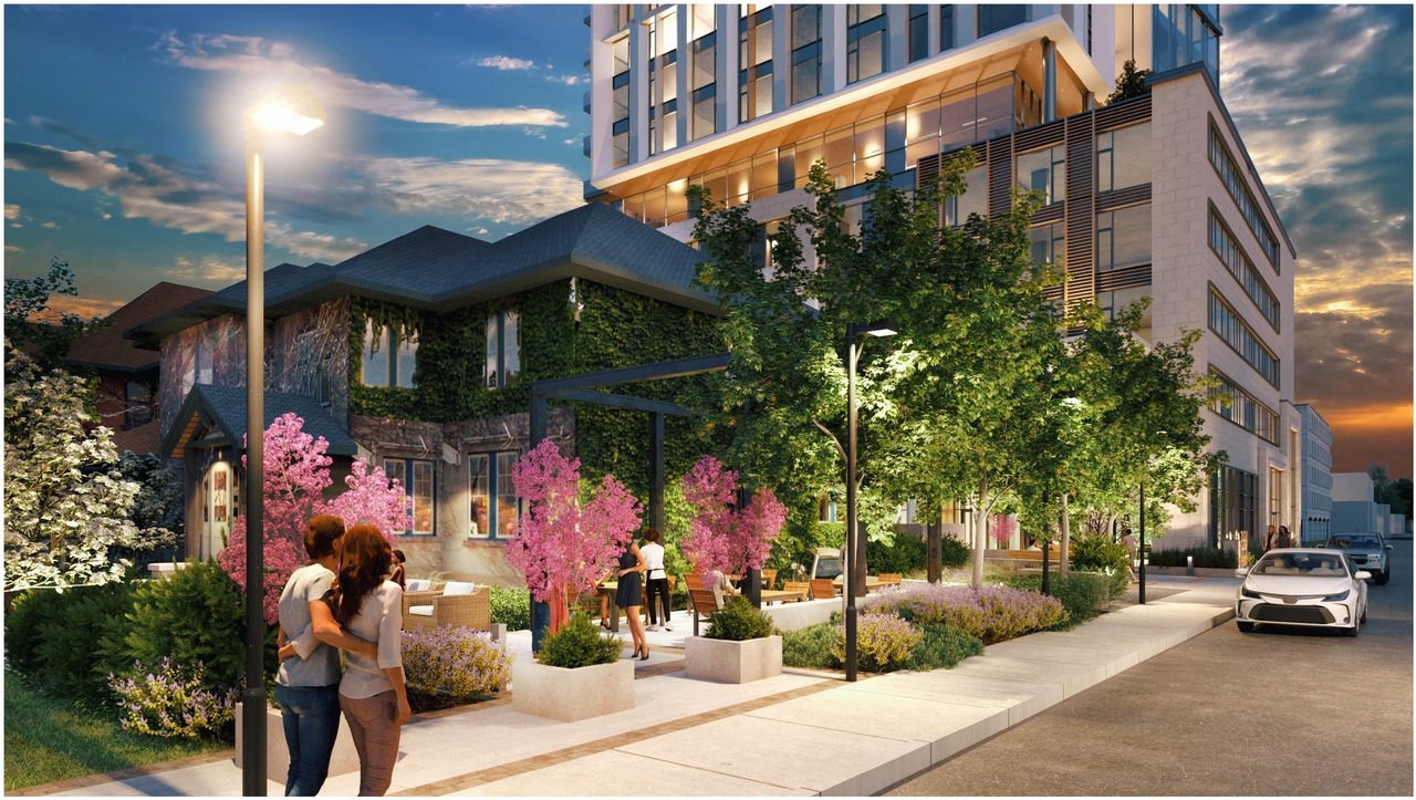 Rendering of building from page 11 of the file '2023-03-20 - Rendered Views - D02-02-21-0095'