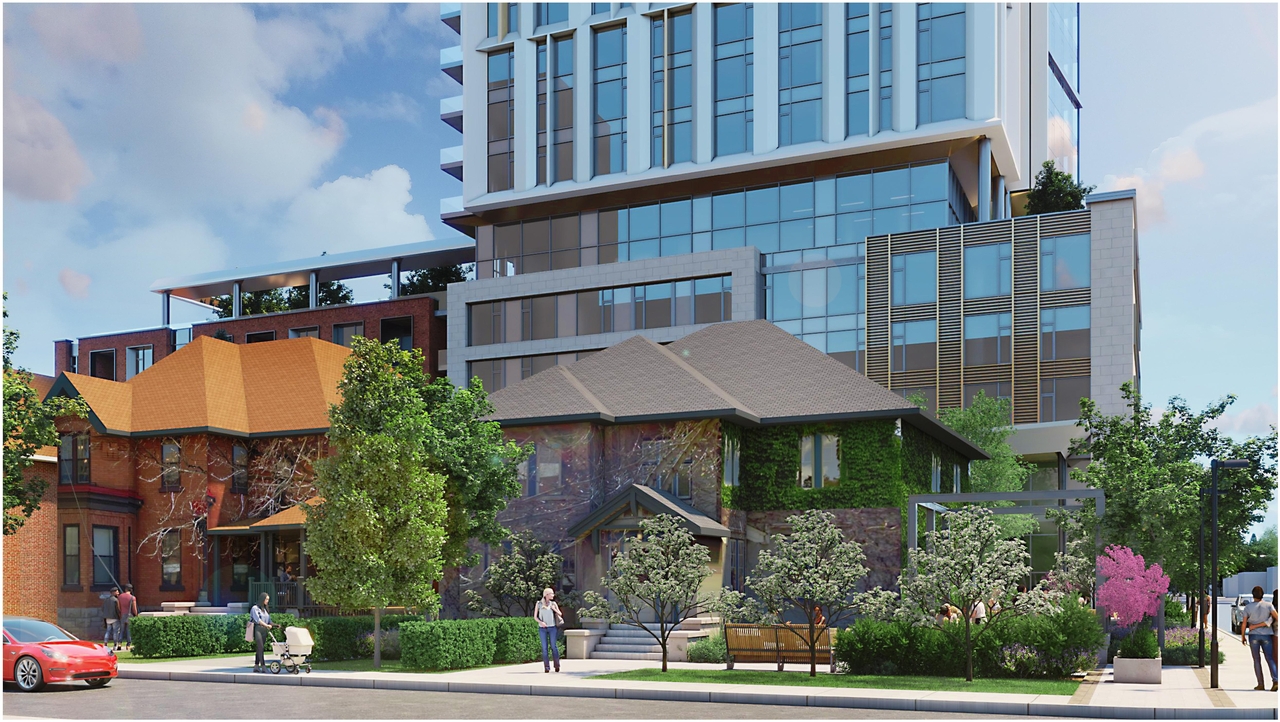 Rendering of building from page 14 of the file '2023-03-20 - Rendered Views - D02-02-21-0095'