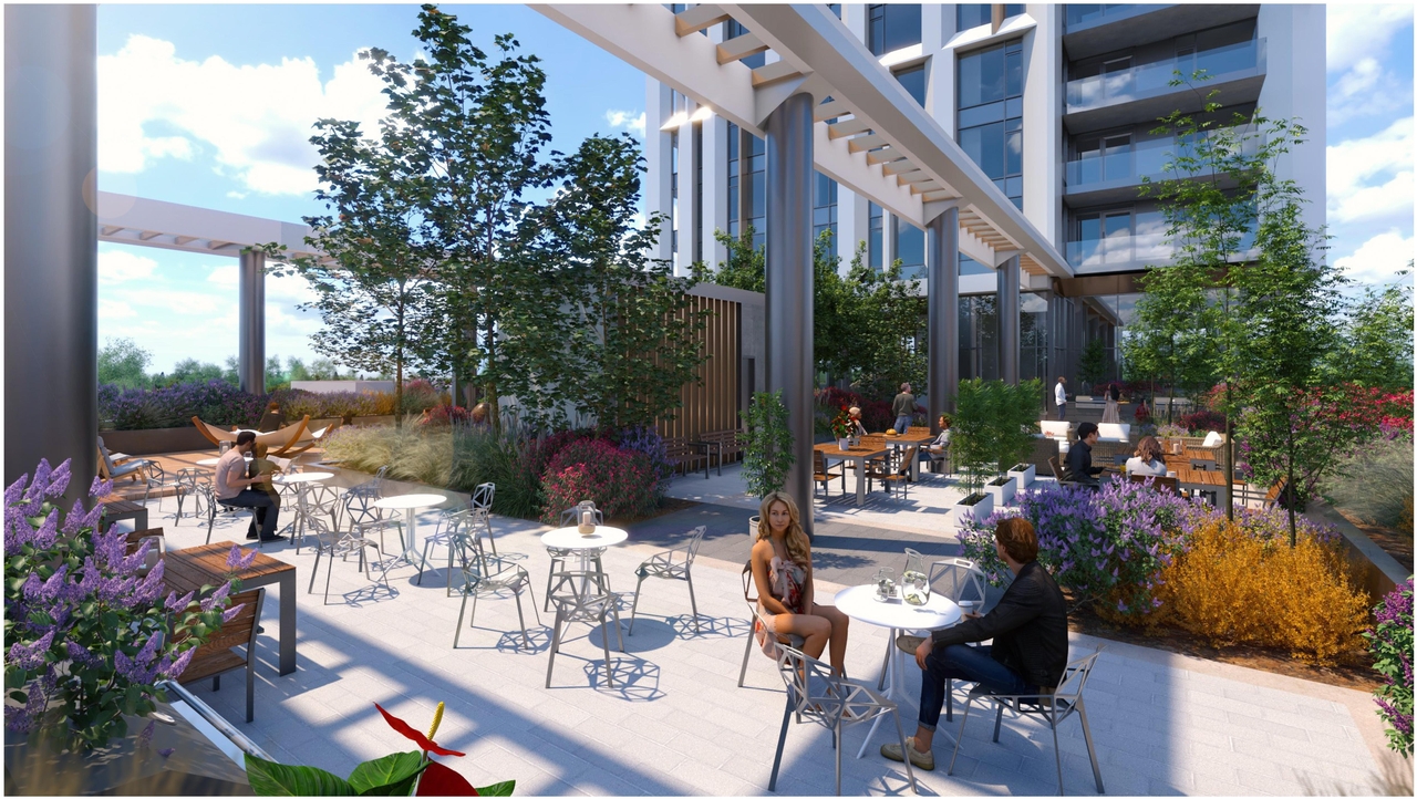 Rendering of building from page 18 of the file '2023-03-20 - Rendered Views - D02-02-21-0095'