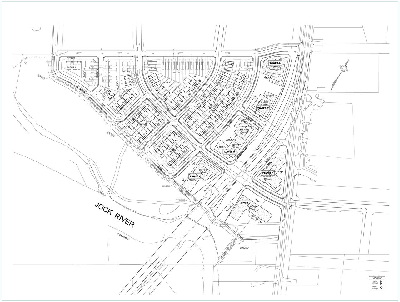 Construction site plan for project from page 2 of the file '2021-09-29 - Perspectives - D02-02-21-0110'