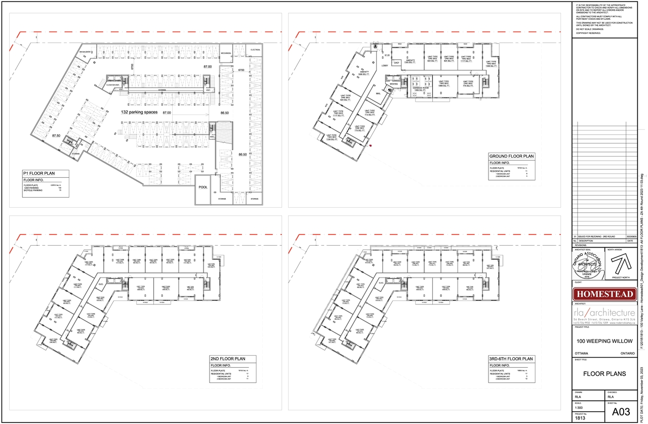 Floor plan for project from page 1 of the file '2023-12-04 - FLOOR PLANS - D02-02-21-0121'