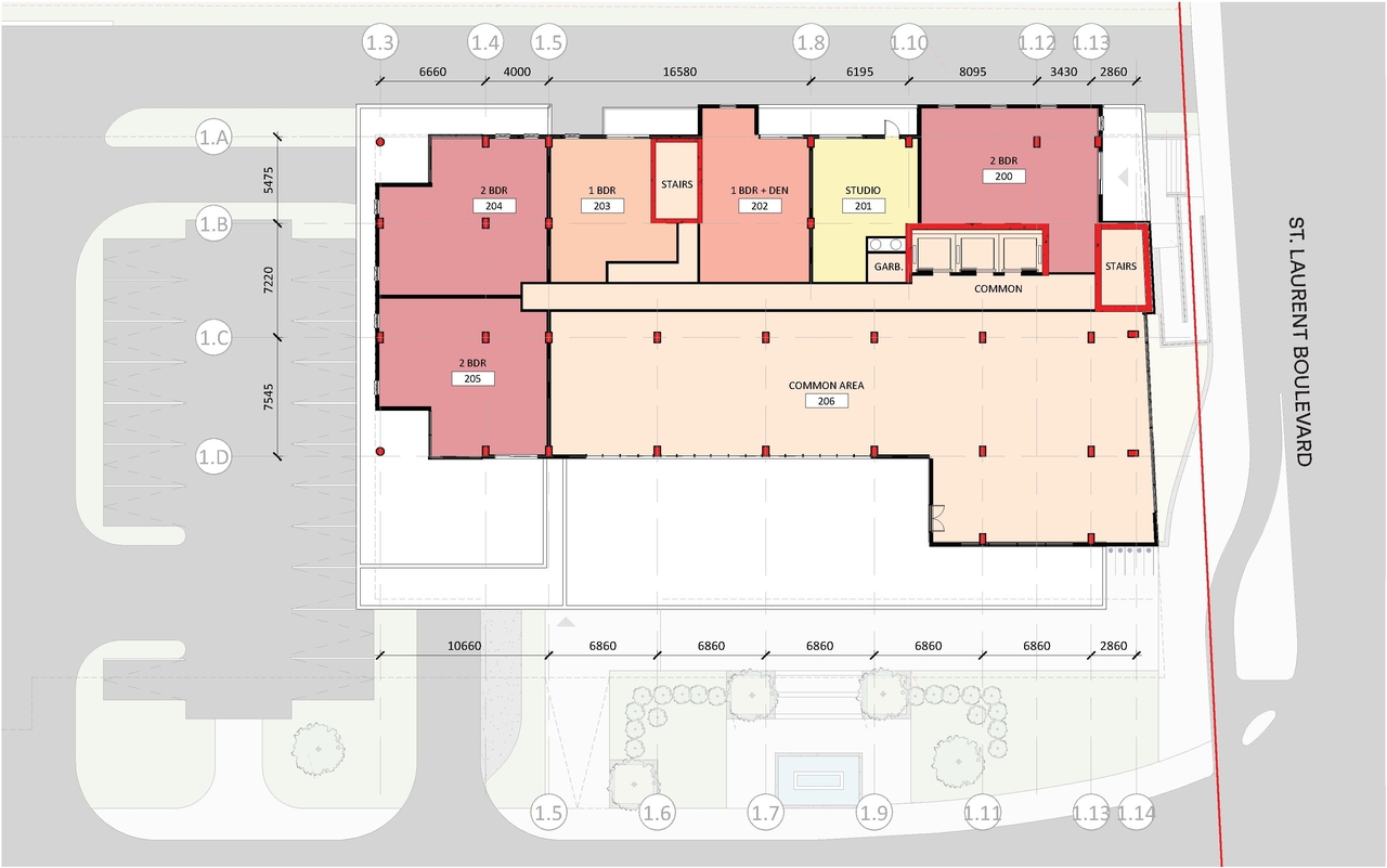 Floor plan for project from page 19 of the file '2023-10-13 - Design Brief - D02-02-21-0137'
