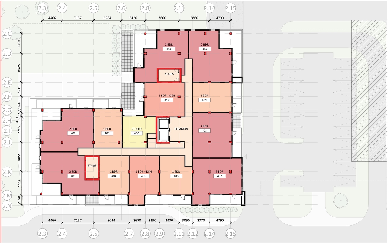 Floor plan for project from page 28 of the file '2023-10-13 - Design Brief - D02-02-21-0137'