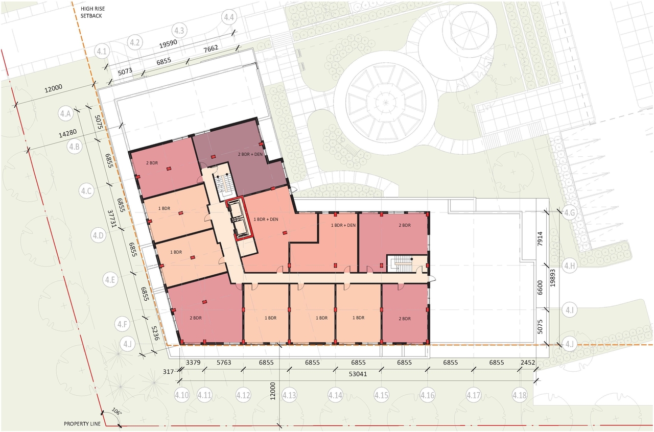Construction site plan for project from page 52 of the file '2021-10-27 - DESIGN BRIEF - D02-02-21-0137'