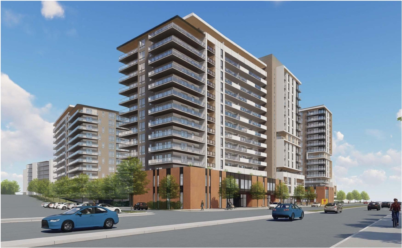 Rendering of building from page 76 of the file '2021-10-27 - DESIGN BRIEF - D02-02-21-0137'