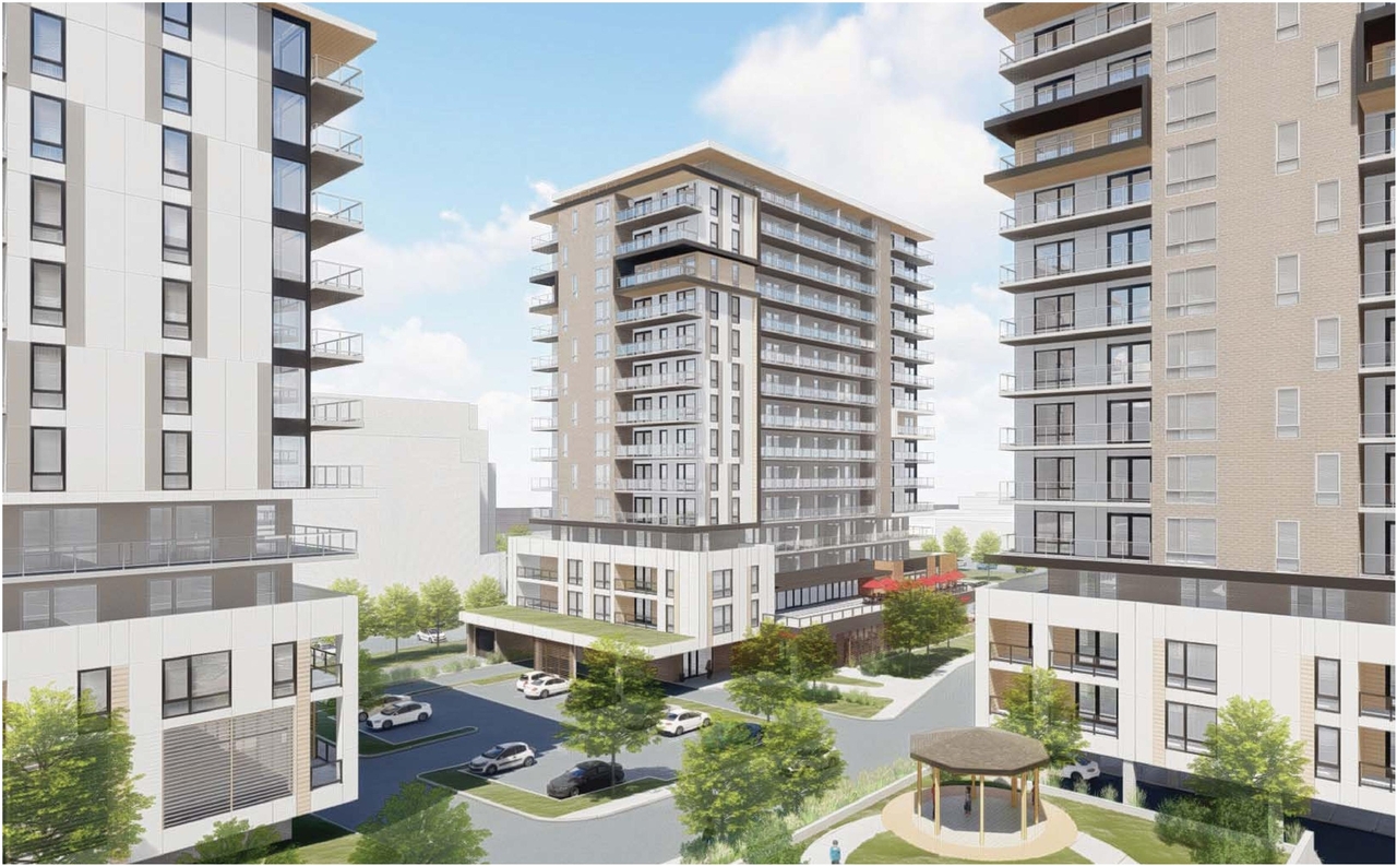 Rendering of building from page 86 of the file '2021-10-27 - DESIGN BRIEF - D02-02-21-0137'