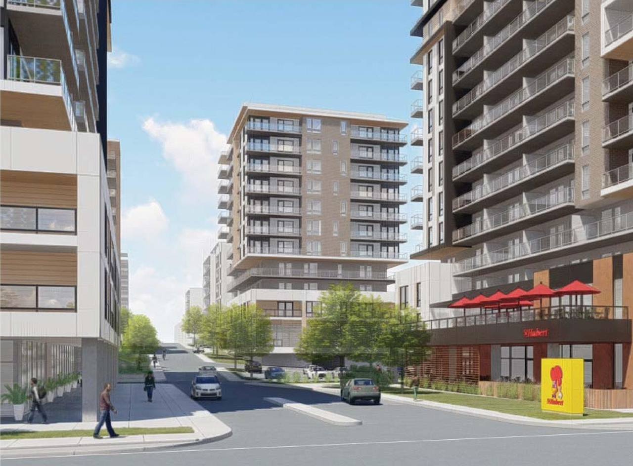 Rendering of building from page 28 of the file '2021-10-27 - DESIGN BRIEF - D02-02-21-0137'