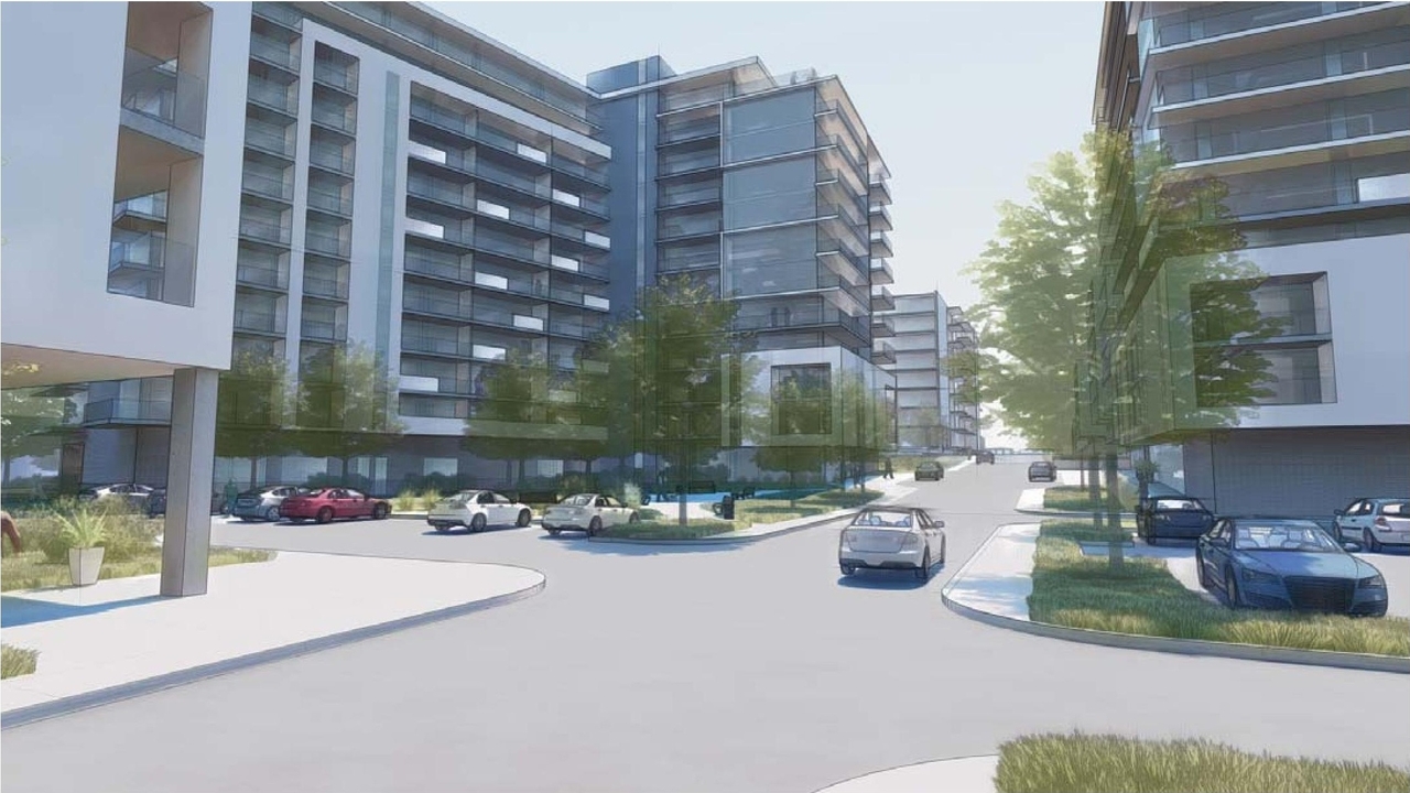 Rendering of building from page 6 of the file '2021-10-27 - DESIGN BRIEF - D02-02-21-0137'