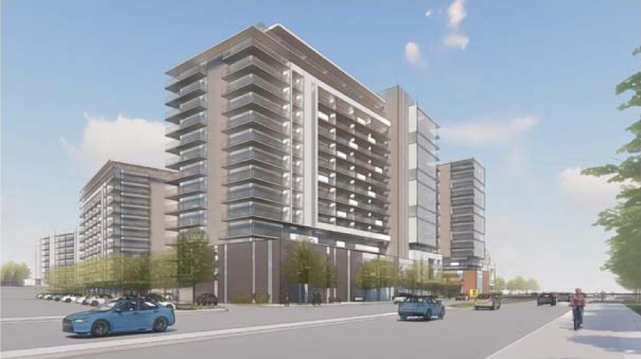 Rendering of building from page 7 of the file '2021-10-27 - DESIGN BRIEF - D02-02-21-0137'