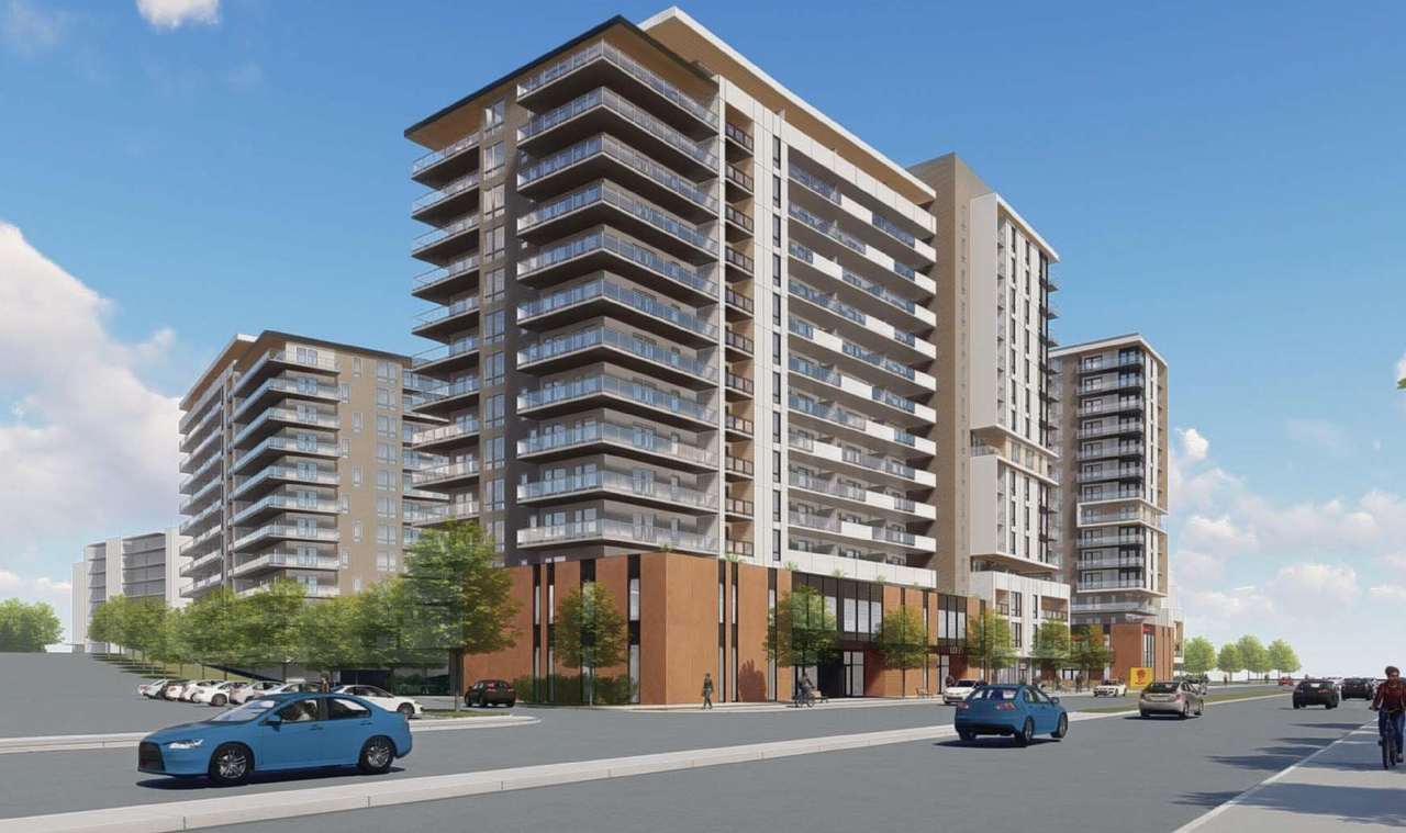 Rendering of building from page 76 of the file '2021-10-27 - DESIGN BRIEF - D02-02-21-0137'