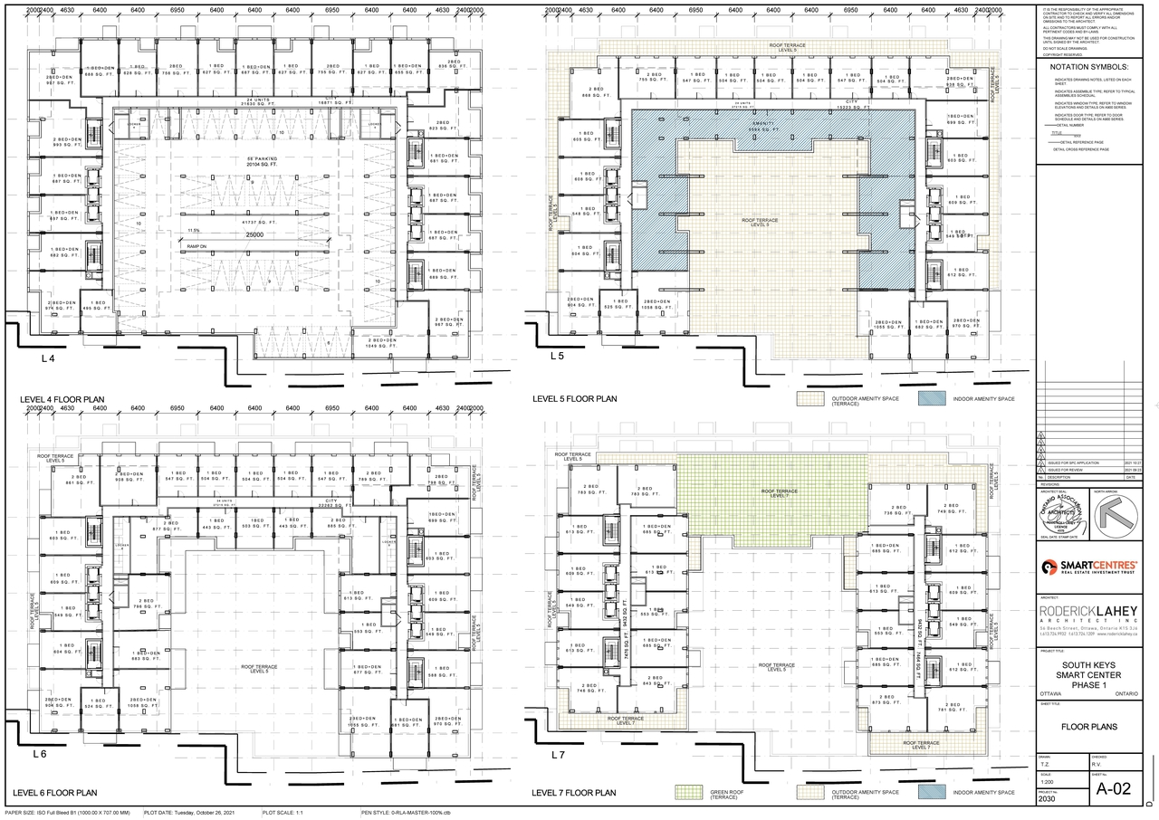 Floor plan for project from page 2 of the file '2021-10-29 - Elevations, Floor Plans, Shadow Study - D02-02-21-0139'