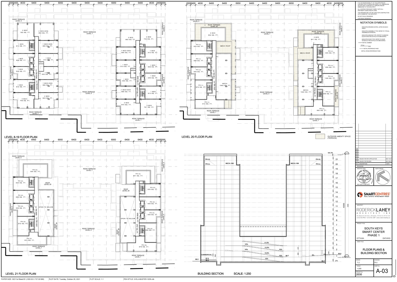 Floor plan for project from page 3 of the file '2021-10-29 - Elevations, Floor Plans, Shadow Study - D02-02-21-0139'