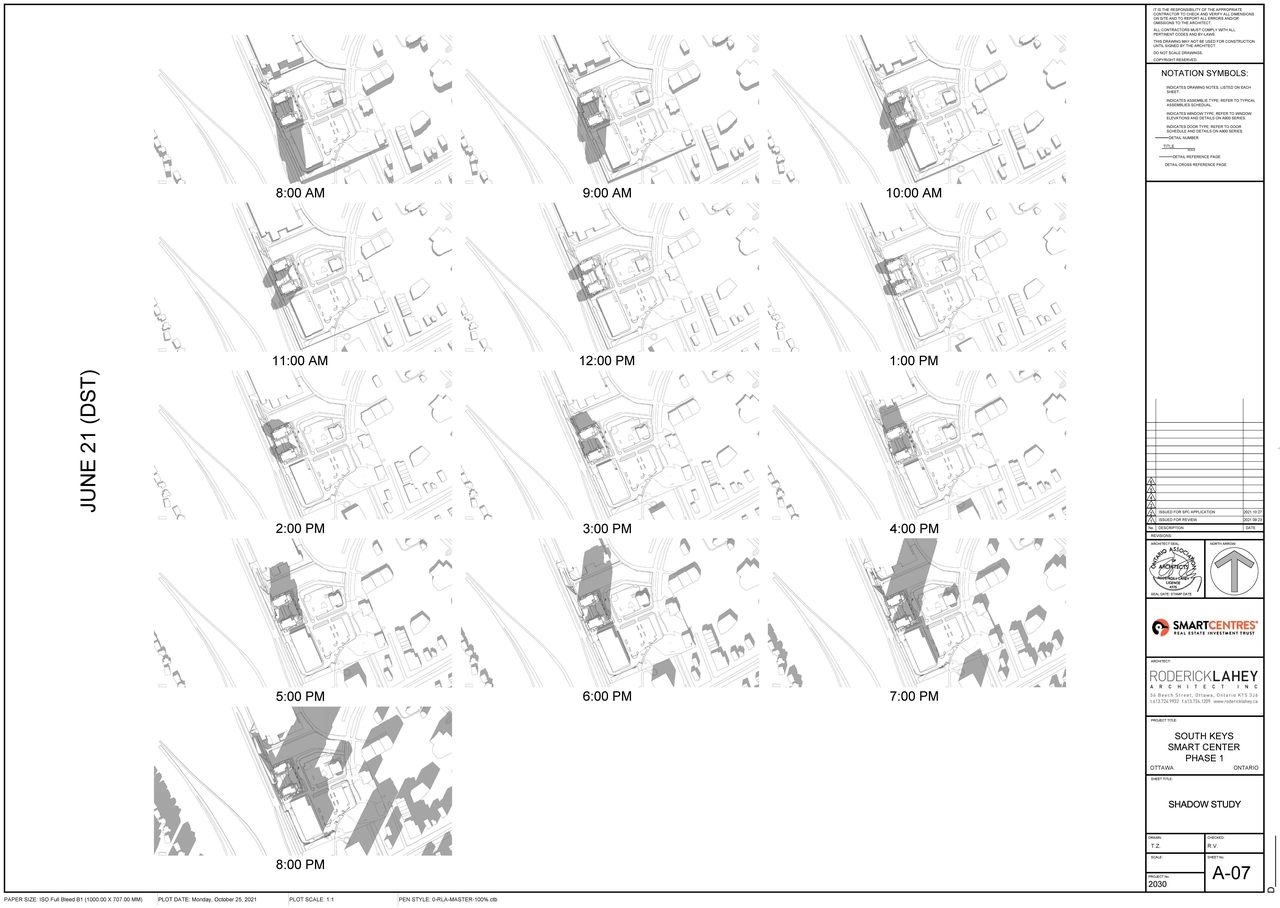 Construction site plan for project from page 7 of the file '2021-10-29 - Elevations, Floor Plans, Shadow Study - D02-02-21-0139'