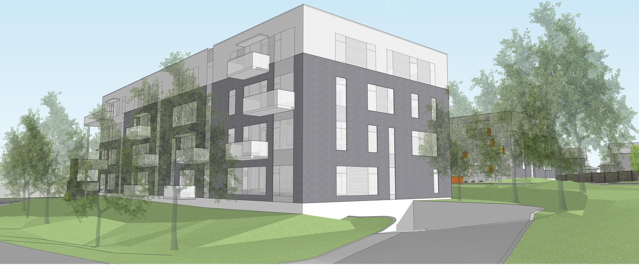 Rendering of building from page 5 of the file '2021-11-03 - Renders - D02-02-21-0140'