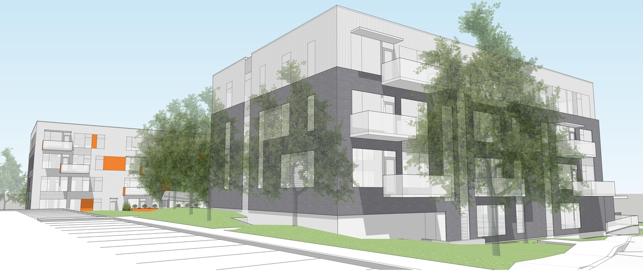 Rendering of building from page 6 of the file '2021-11-03 - Renders - D02-02-21-0140'