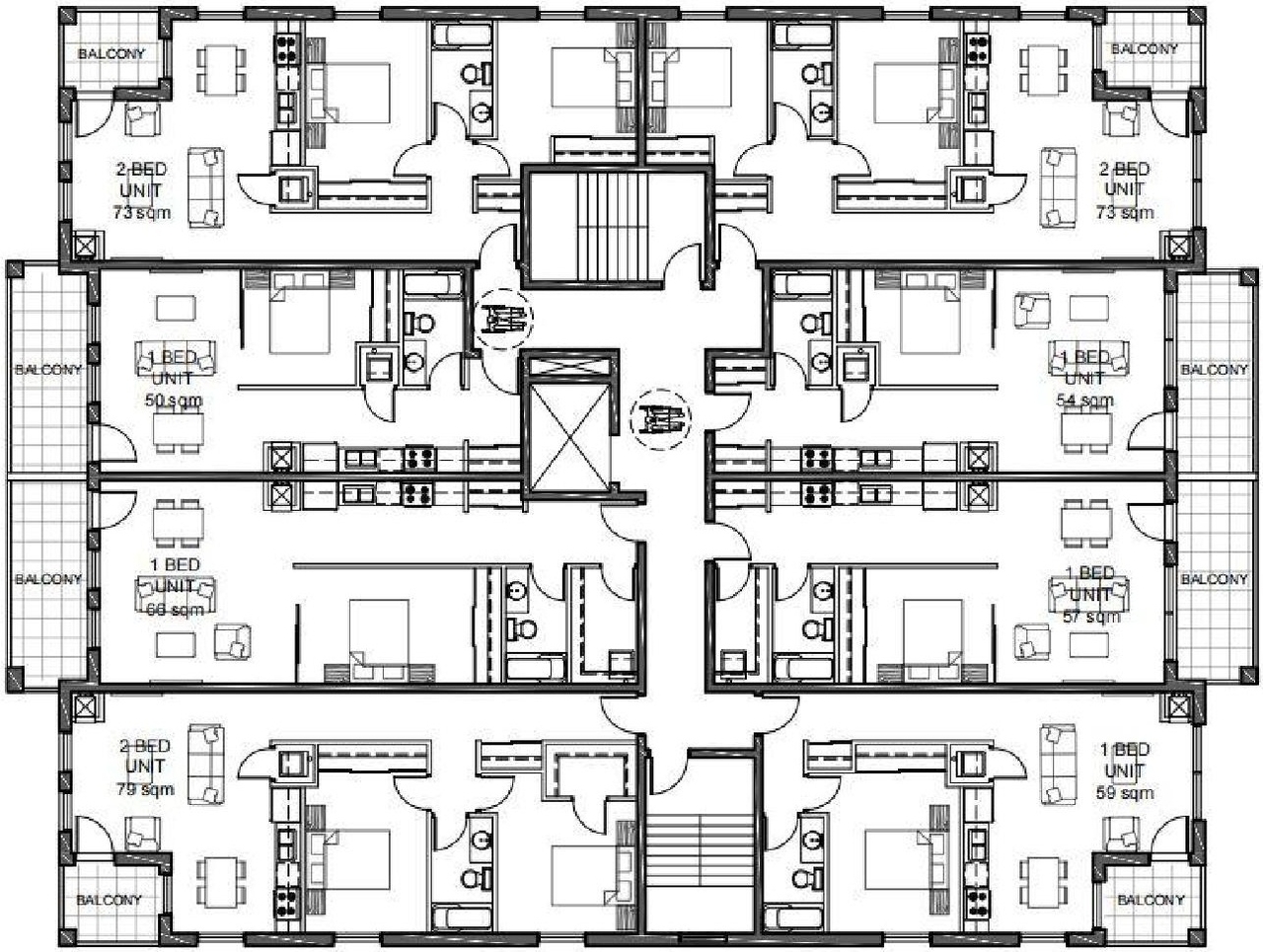 Floor plan for project from page 21 of the file '2023-01-06 - Design Brief - D02-02-21-0150'