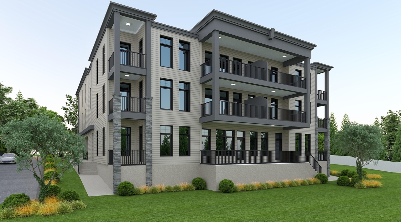 Rendering of building from page 2 of the file '2023-07-21 - Exterior Renders - D02-02-21-0150'