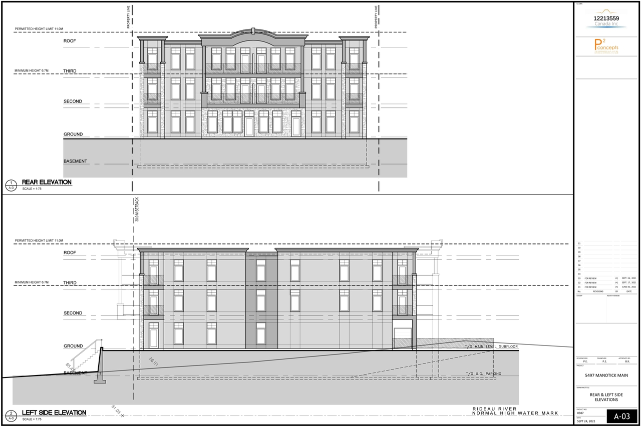 Rendering of building from page 27 of the file '2021-12-07 - Design Brief - D02-02-21-0150'