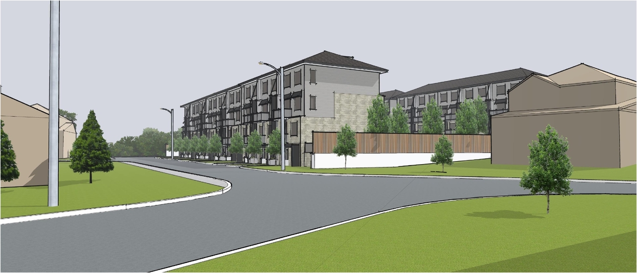 Rendering of building from page 8 of the file '2021-12-31 - Urban Design Brief - D02-02-21-0164'